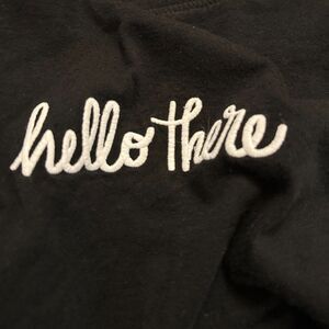 Tabitha Brown x Target Hello There Black Crop Top Size XL